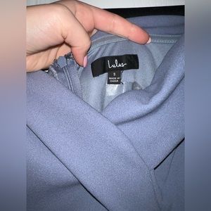 Lulu’s light blue off the shoulder dress, worn once
